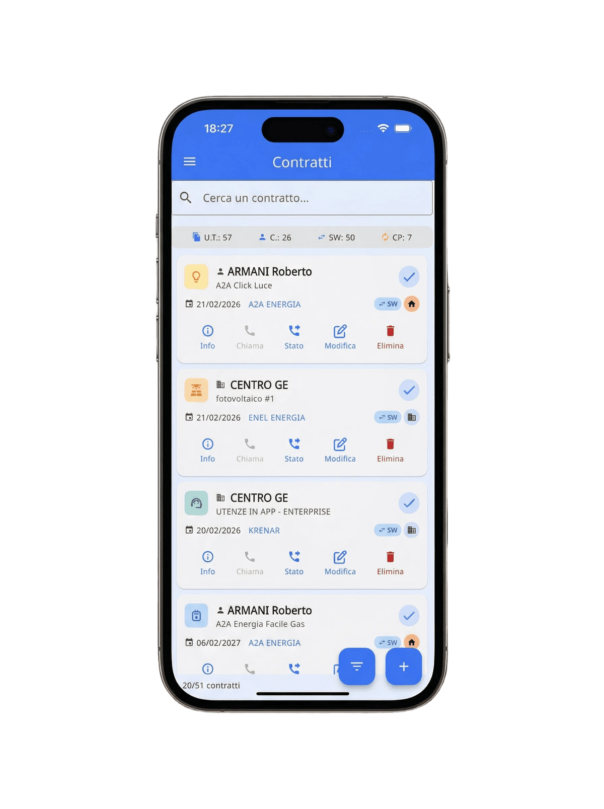 Nuove funzionalita 2026 CRM broker energetici Utenze in App